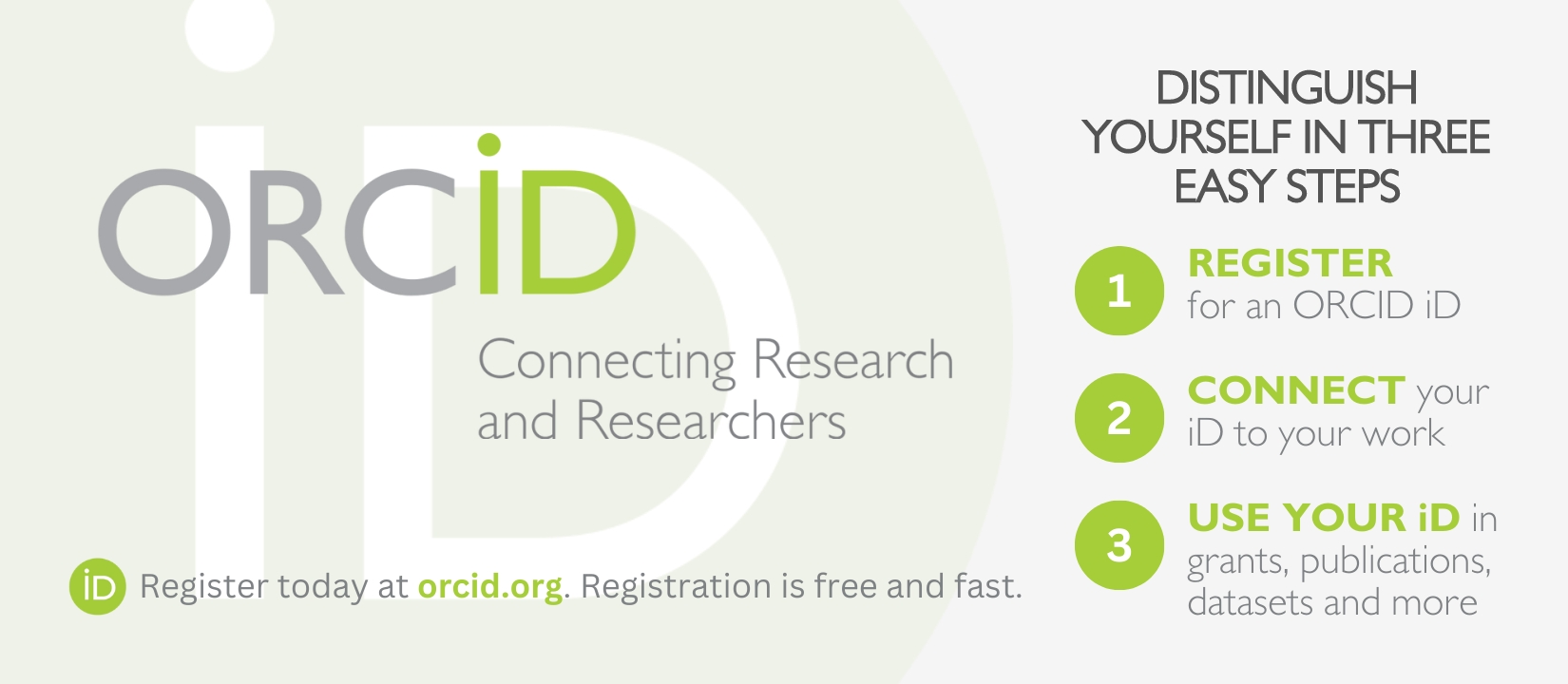 Register Your ORCID iD Toady